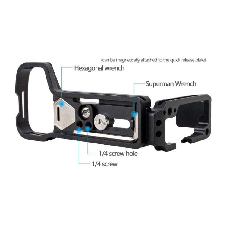 For Sony A7R4 / A7M4 Camera XILETU L-Type Quick Release Plate Shooting Expansion Bracket Cage