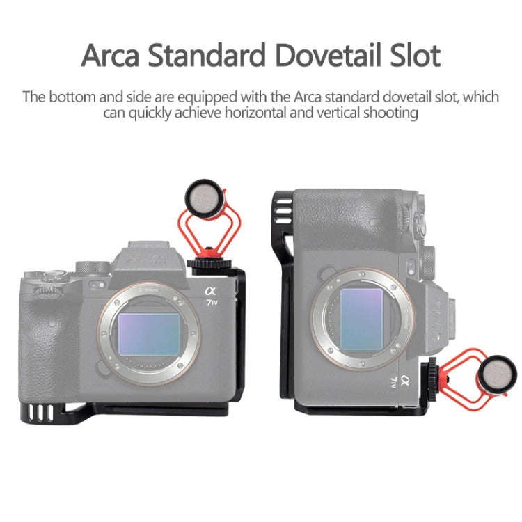 For Sony A7R4 / A7M4 Camera XILETU L-Type Quick Release Plate Shooting Expansion Bracket Cage