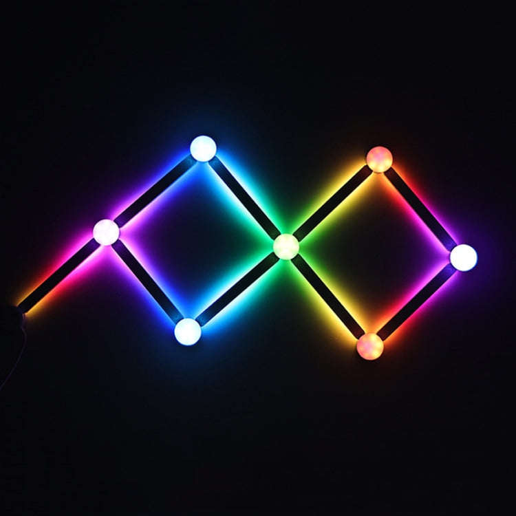 JSK-P30 9 Sections Smart WiFi Bluetooth Splicing Atmosphere Light Sound Control Constellation Lig...