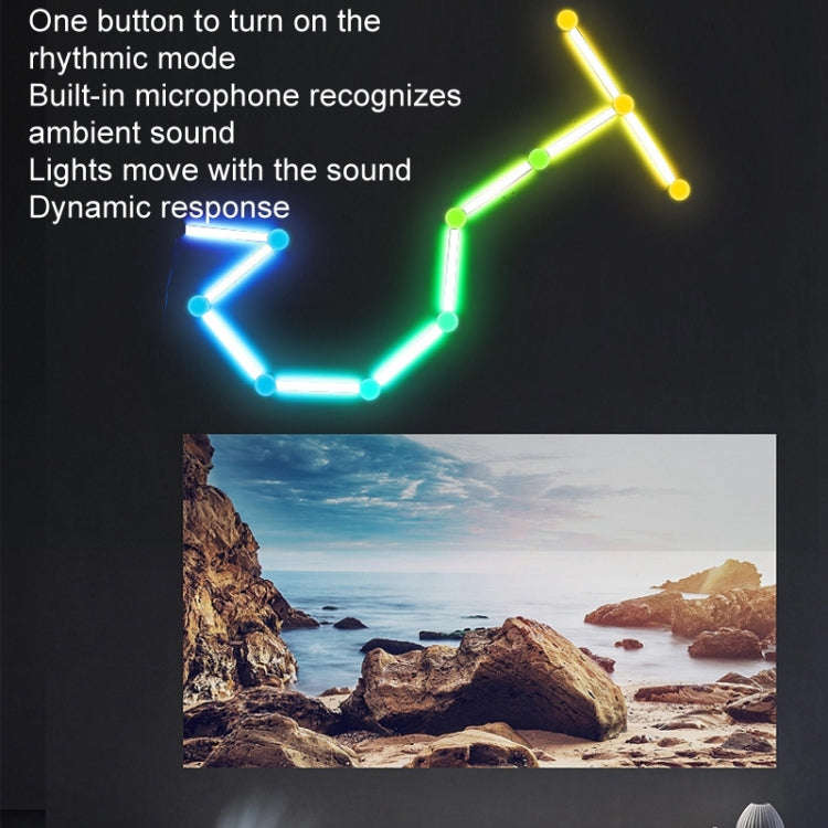 JSK-P30 9 Sections Smart WiFi Bluetooth Splicing Atmosphere Light Sound Control Constellation Lig...