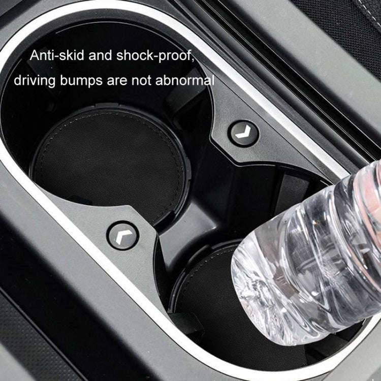 2pcs/ Set Car Suede Anti-Slip Water Coaster Car Interior Decoration(Black)