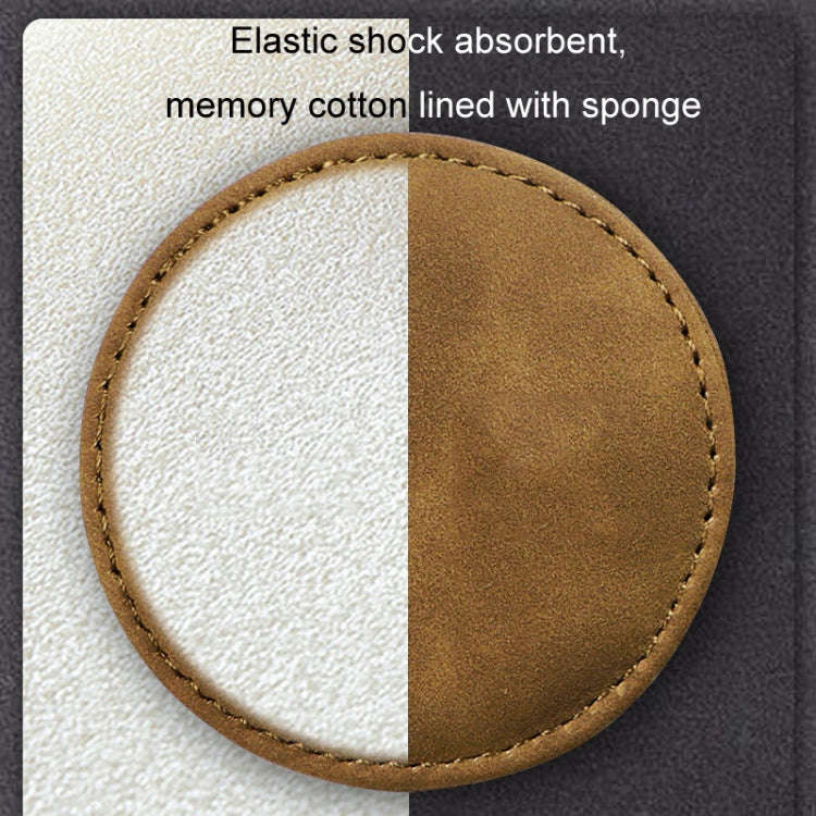 2pcs/ Set Car Suede Anti-Slip Water Coaster Car Interior Decoration(Brown)
