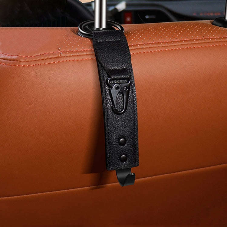 Car Seat Back Multifunctional Storage Metal Hook(Black)