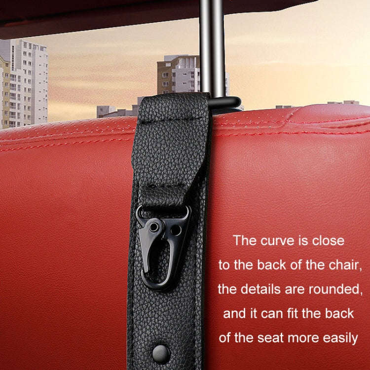 Car Seat Back Multifunctional Storage Metal Hook(Black)