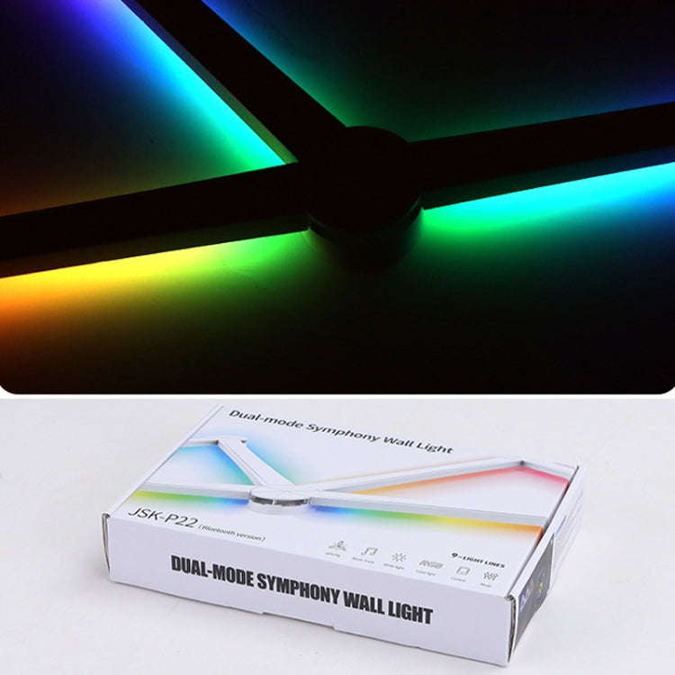 JSK-P22 5V Bluetooth RGB Stitching Light E-Sports Atmosphere Decorative Lamp, Style: 9 Sections+U...