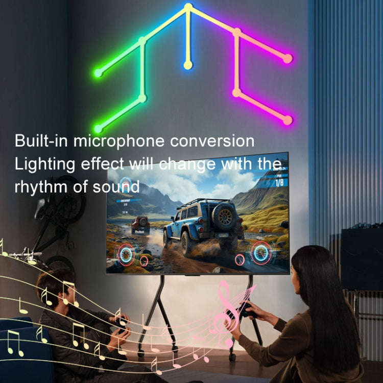 JSK-P22 5V Bluetooth RGB Stitching Light E-Sports Atmosphere Decorative Lamp, Style: 9 Sections+U...