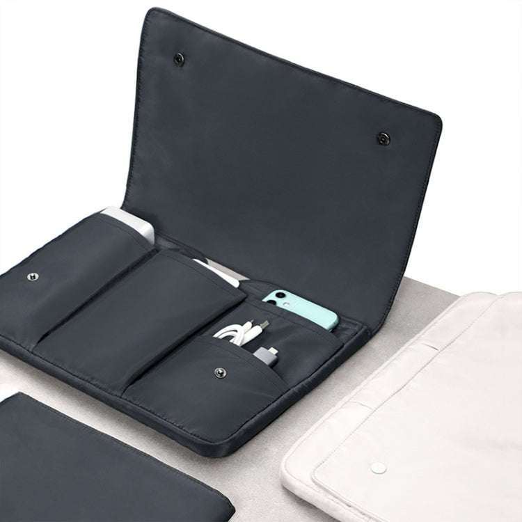 Multi-layer Waterproof and Shock-absorbing Laptop Sleeve Laptop Storage Bag, Size: 14 inch(White)