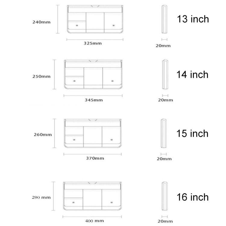 Multi-layer Waterproof and Shock-absorbing Laptop Sleeve Laptop Storage Bag, Size: 15 inch(White)