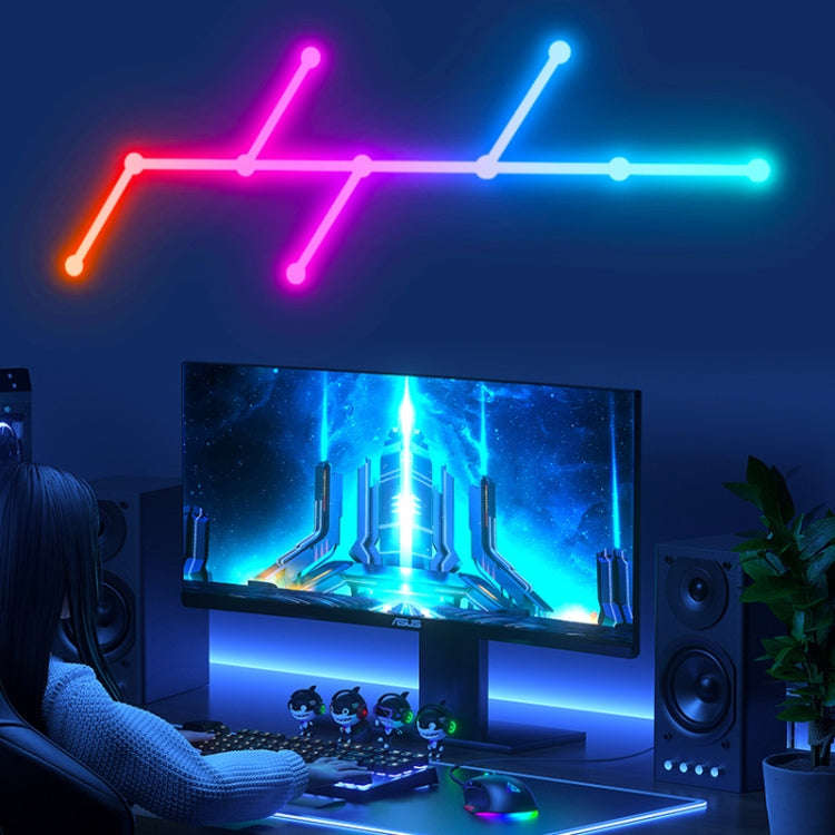 JSK-P26 Smart WiFi Bluetooth Version RGB Direct Illumination Phantom Splicing Light, Support Amaz...
