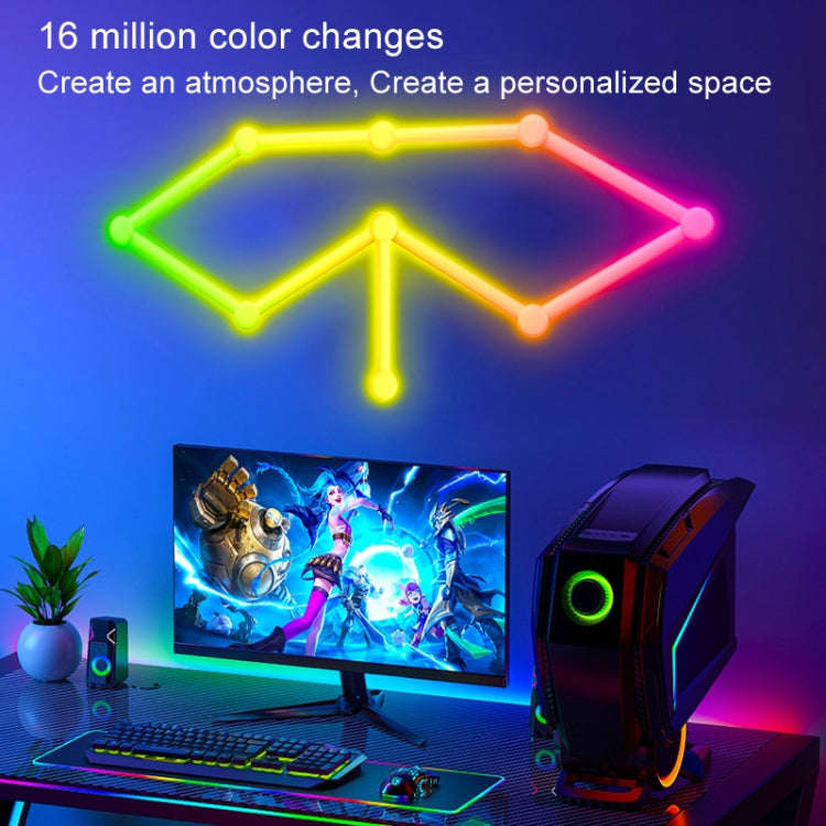 JSK-P26 Smart WiFi Bluetooth Version RGB Direct Illumination Phantom Splicing Light, Support Amaz...