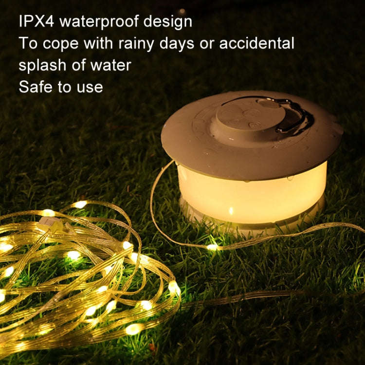 JSK-L20 Outdoor Camping Lamp LED Tent Atmosphere Light String(Black)