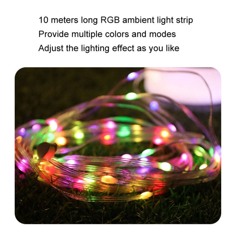 JSK-L20 Outdoor Camping Lamp LED Tent Atmosphere Light String(White)