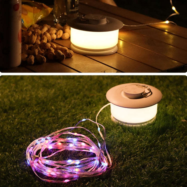 JSK-L20 Outdoor Camping Lamp LED Tent Atmosphere Light String(Black)