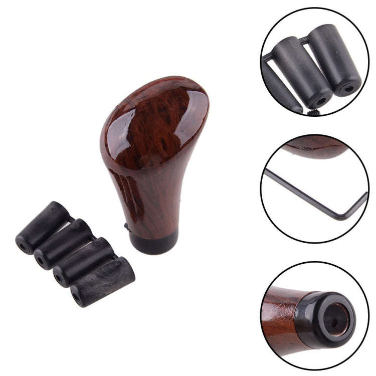 Walnut Car Shift Lever Handle Gear Head(Wood Grain)