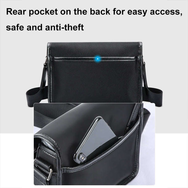 Bopai 11-69231 Multifunctional Leisure Commuting Waterproof Crossbody Shoulder Bag(Black)