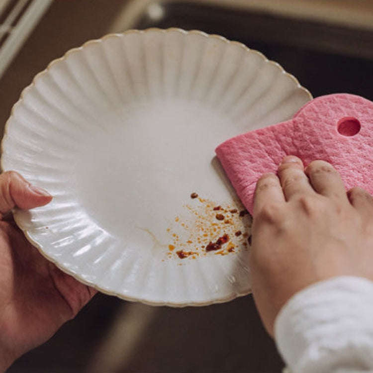 Wood Pulp Cotton Rag Kitchen Absorbent Traceless Cleaning Cloths Oil-free Sponge Wipes(Color Random)