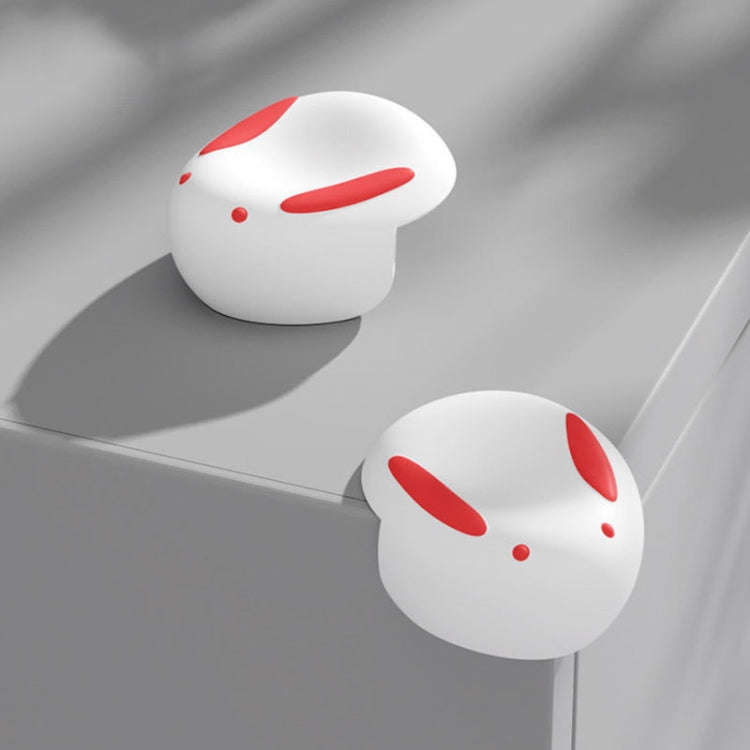 2pcs /Set Rabbit Children Anti-Bump Silicone Corner Guard Table Corner Protective Cover(White)