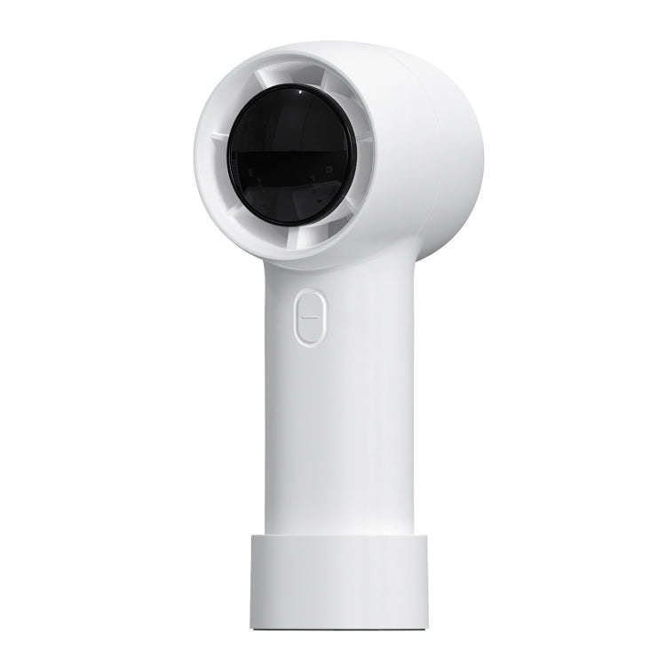 Outdoor Handheld Turbine Digital Display 100-Speed High-Speed Mini Fan, Color: White