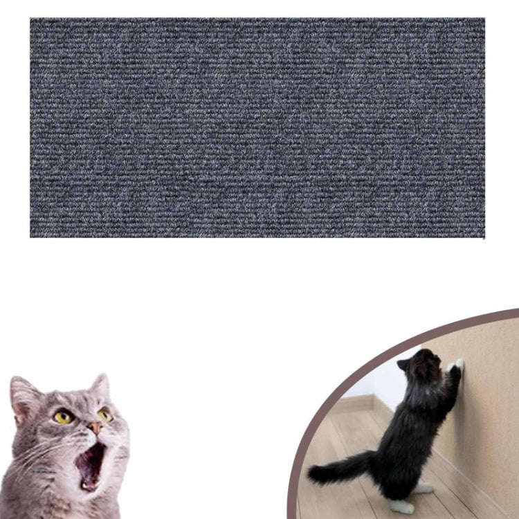 30 x 100cm Trimmable Self-Adhesive Cat Scratching Mat DIY Climbing Cat Scratcher(Dark Gray)