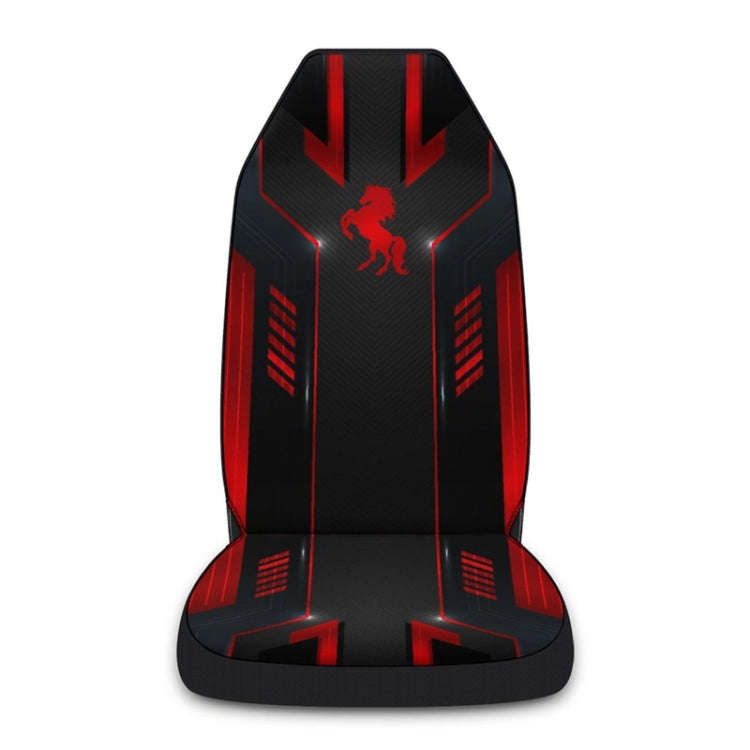 Car Universal Printed Seat Protector Automobile Decoration Supplies(Black And Red)