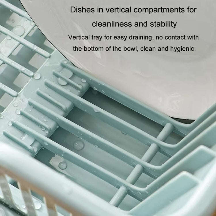 Dishes Storage Rack Kitchen Sink Drainage Shelf Small Cupboard Dish Box, Color: Extra Thick White