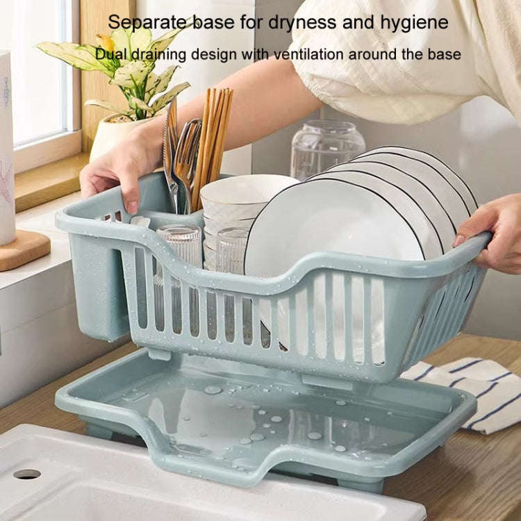 Dishes Storage Rack Kitchen Sink Drainage Shelf Small Cupboard Dish Box, Color: Extra Thick White
