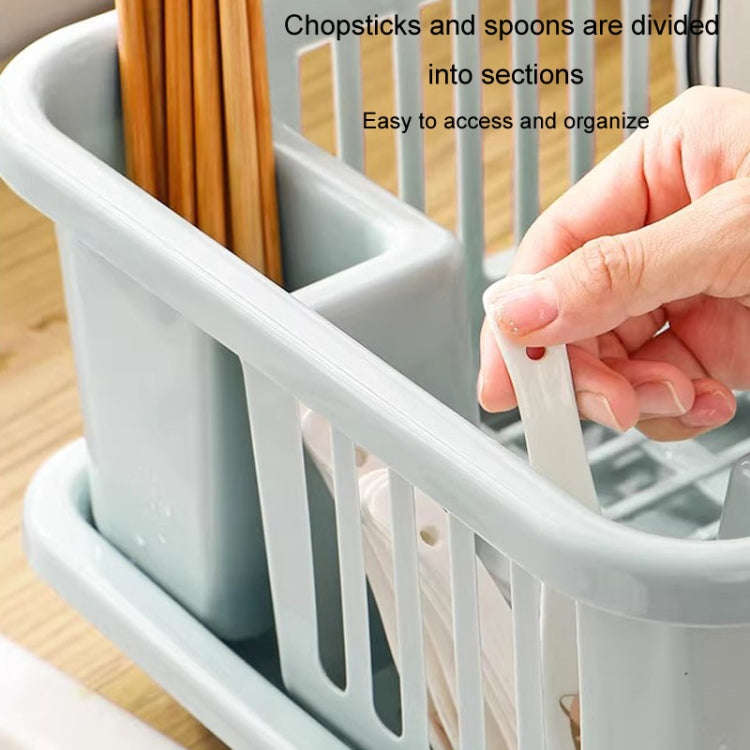 Dishes Storage Rack Kitchen Sink Drainage Shelf Small Cupboard Dish Box, Color: Thickened Green