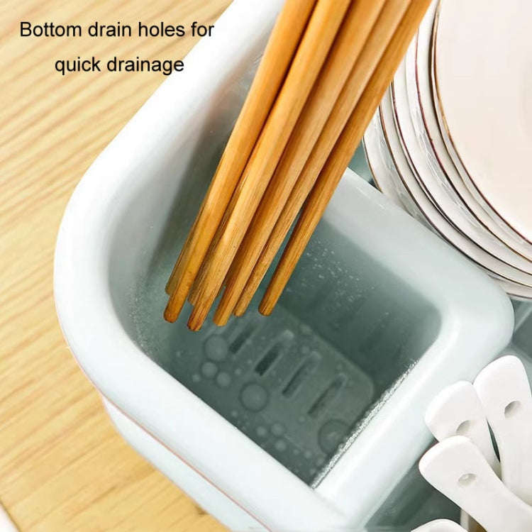 Dishes Storage Rack Kitchen Sink Drainage Shelf Small Cupboard Dish Box, Color: Extra Thick White