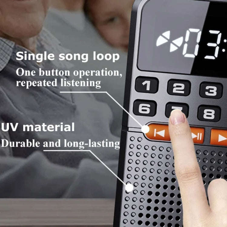 Rolton T1 Portable Radio Receiver Old People Singing Opera Player Mini Stereo Walkman(White)