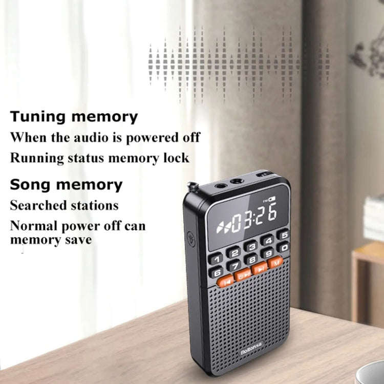 Rolton T1 Portable Radio Receiver Old People Singing Opera Player Mini Stereo Walkman(White)