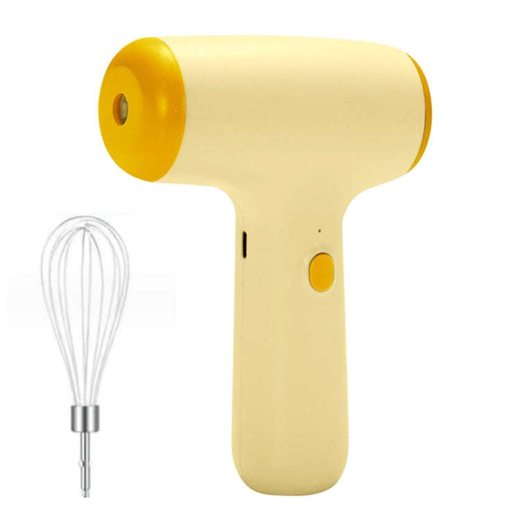 Wireless Mini Handheld Multi-Function Electric Stirring Mixer, Color: Single Stick Beige(5 Gear)