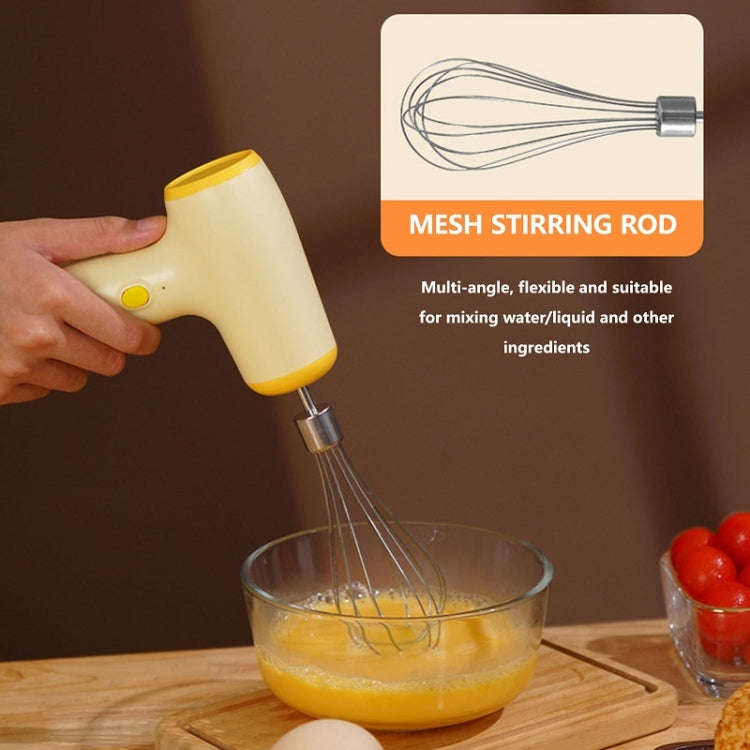 Wireless Mini Handheld Multi-Function Electric Stirring Mixer, Color: Double Stick Khaki(5 Gear)