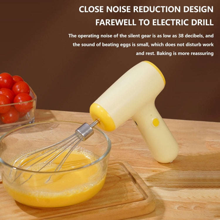 Wireless Mini Handheld Multi-Function Electric Stirring Mixer, Color: Double Stick Khaki(5 Gear)