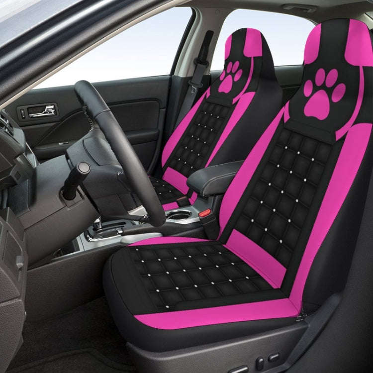 Car Universal Printed Seat Protector Automobile Decoration Supplies, Style: Pink Footprints