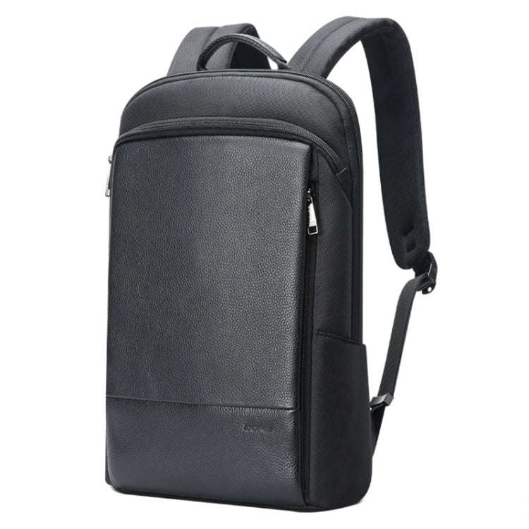 Bopai First-Layer Cowhide Business Commuter Waterproof And Lightweight Laptop Backpack, Color: De...