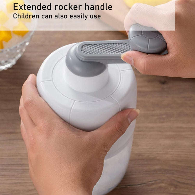 Small Manual Shaved Ice Machine DIY Home Smoothie Maker(White With 1 Mold)