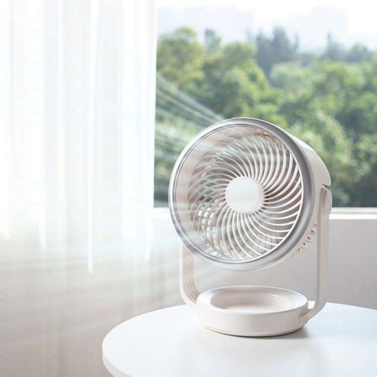Air Circulating Fan USB Charging Desktop Quiet Fan(White)