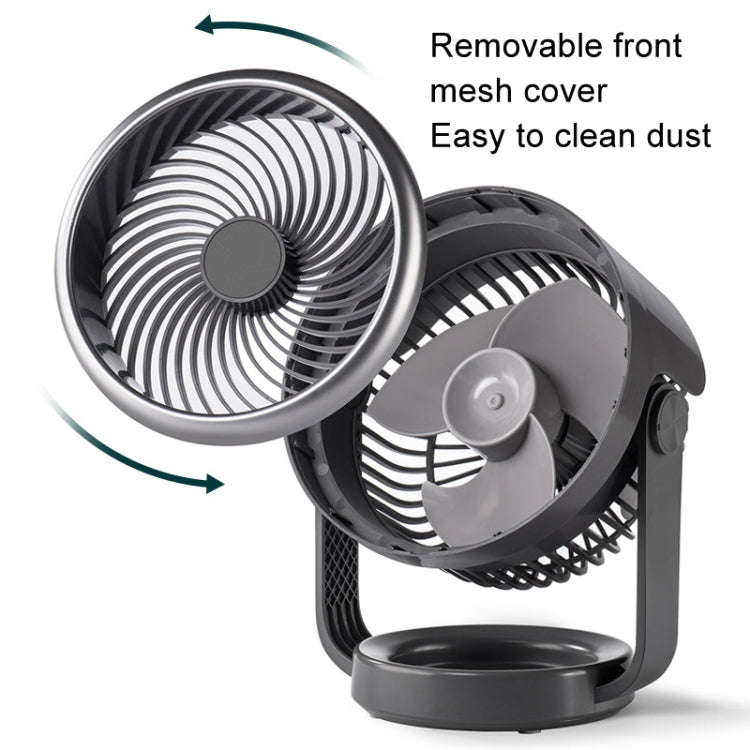 Air Circulating Fan USB Charging Desktop Quiet Fan(White)
