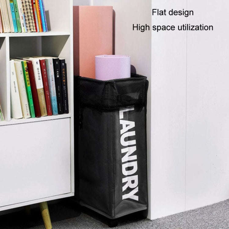 Yoga Mat Storage Basket Fabric Folding Laundry Basket With Pulleys Dirty Clothes Basket Oxford Cl...