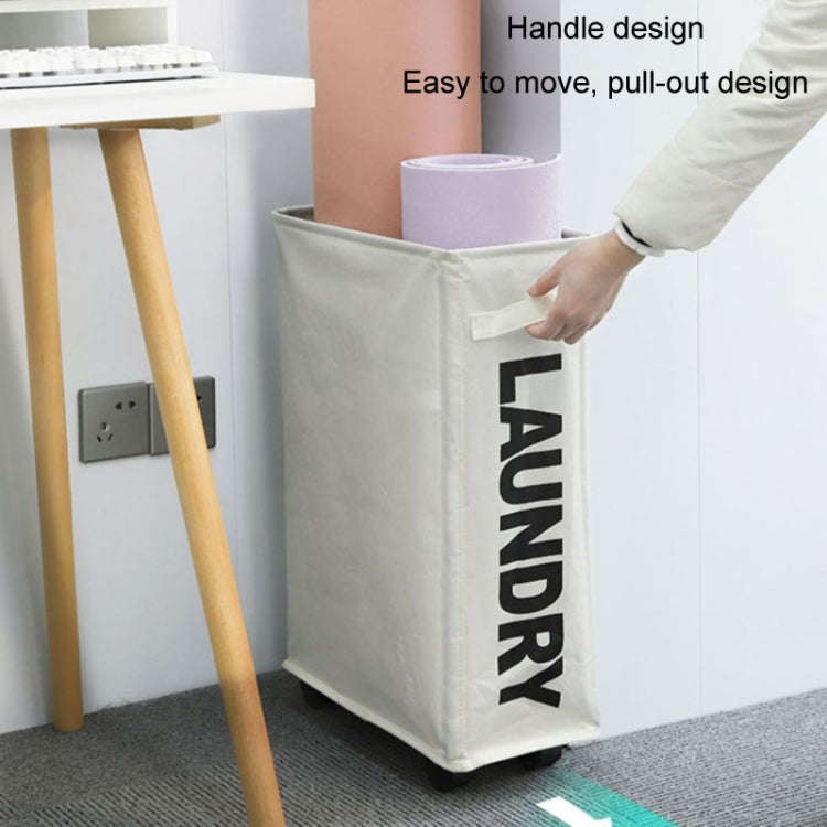 Yoga Mat Storage Basket Fabric Folding Laundry Basket With Pulleys Dirty Clothes Basket Oxford Cl...