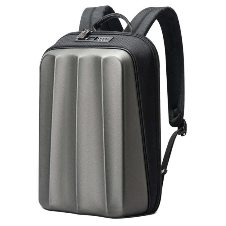 Bopai 61-122579 Large Capacity Hard Shell Password Lock Waterproof Business Laptop Backpack(Grey)