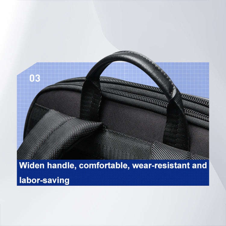 Bopai 61-122579 Large Capacity Hard Shell Password Lock Waterproof Business Laptop Backpack(Grey)