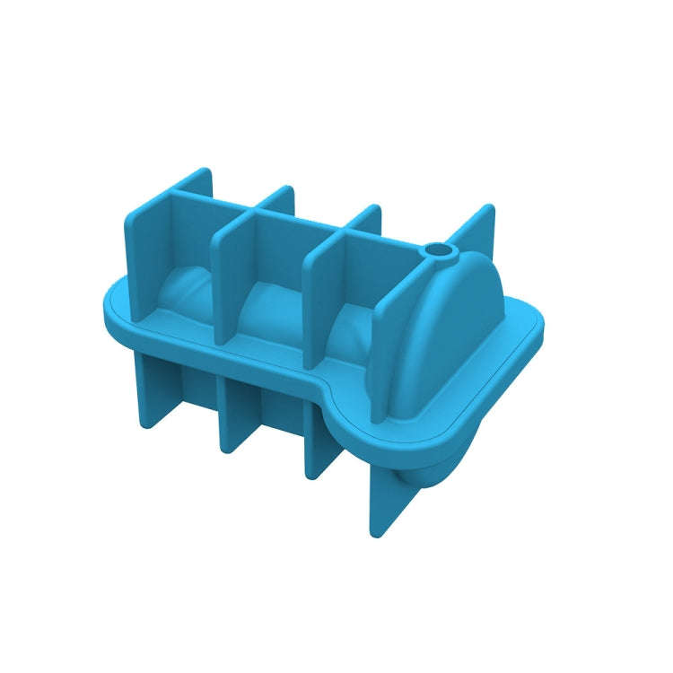 Small Spoof Ice Lattice Mold With Lid Whiskey Ice Maker Self-Sealing Silicone Ice Molds(Blue)