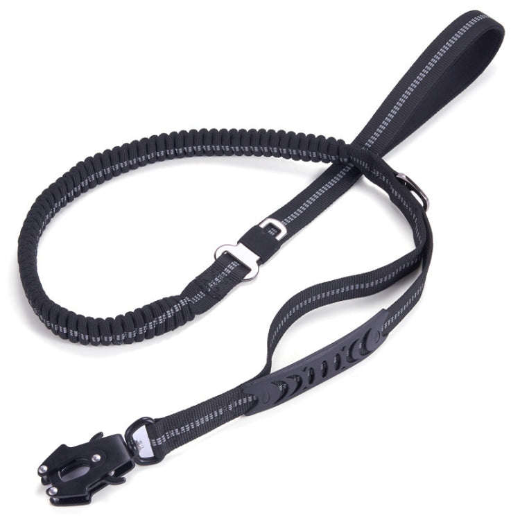 Heavy Duty Bungee Dog Leash Reflective Shock Absorbing Leashes for Medium Large Dogs(Black)
