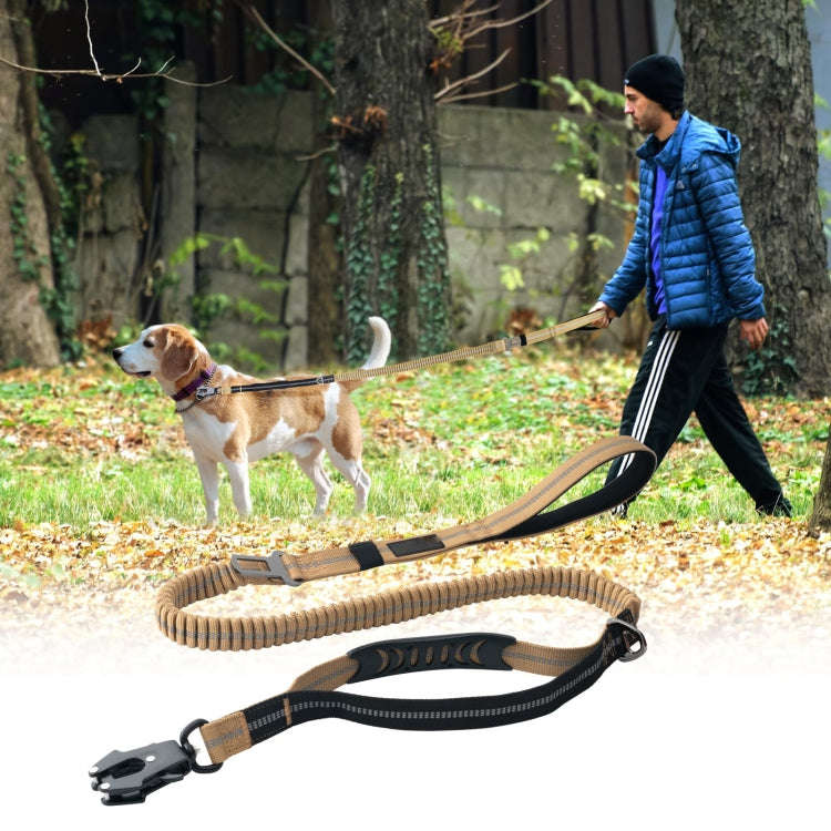 Heavy Duty Bungee Dog Leash Reflective Shock Absorbing Leashes for Medium Large Dogs(Black)