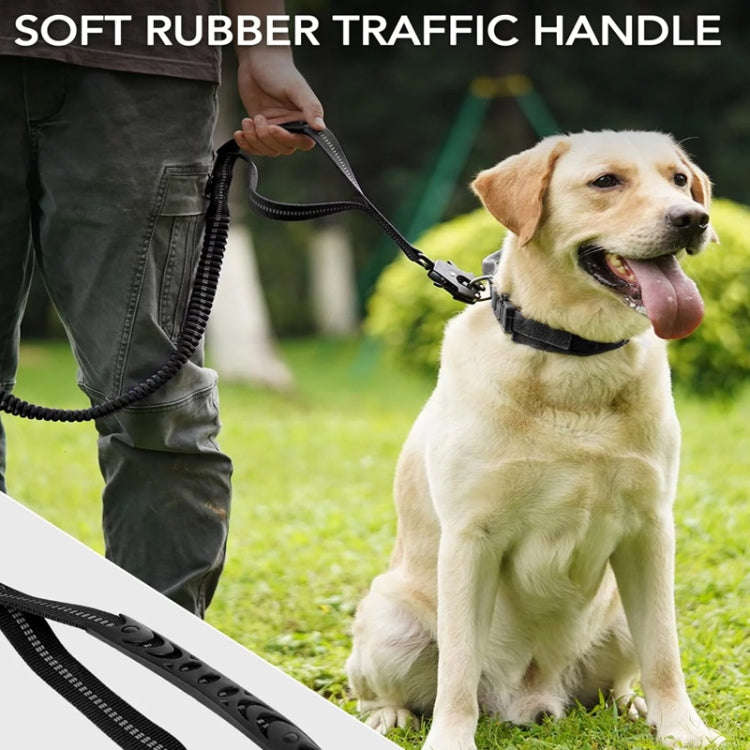 Heavy Duty Bungee Dog Leash Reflective Shock Absorbing Leashes for Medium Large Dogs(Khaki)