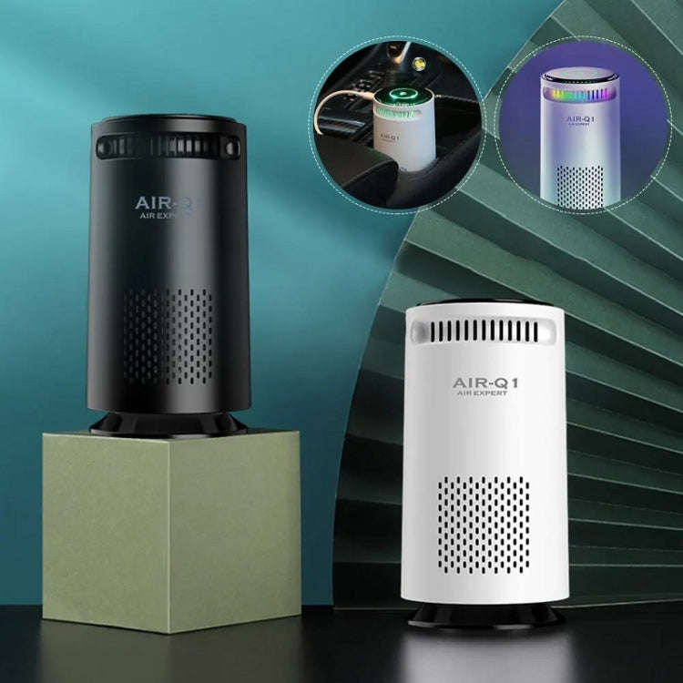 Car Negative Ion Air Purifier Odor Removal Aromatherapy(Black)