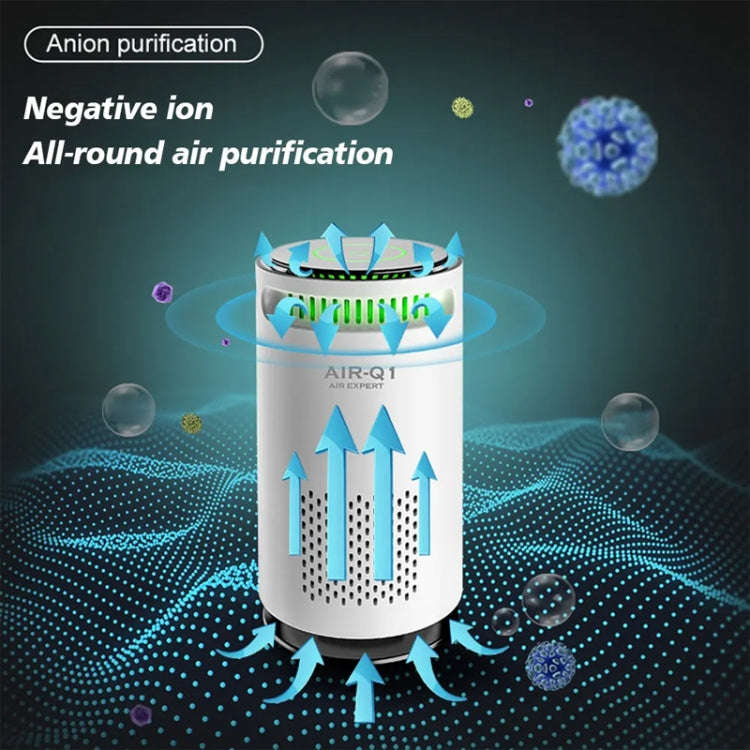 Car Negative Ion Air Purifier Odor Removal Aromatherapy(Black)