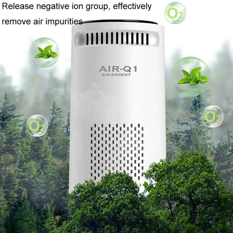 Car Negative Ion Air Purifier Odor Removal Aromatherapy(Black)