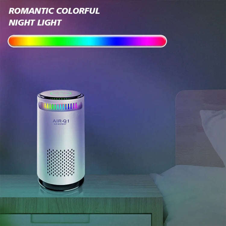 Car Negative Ion Air Purifier Odor Removal Aromatherapy(White)